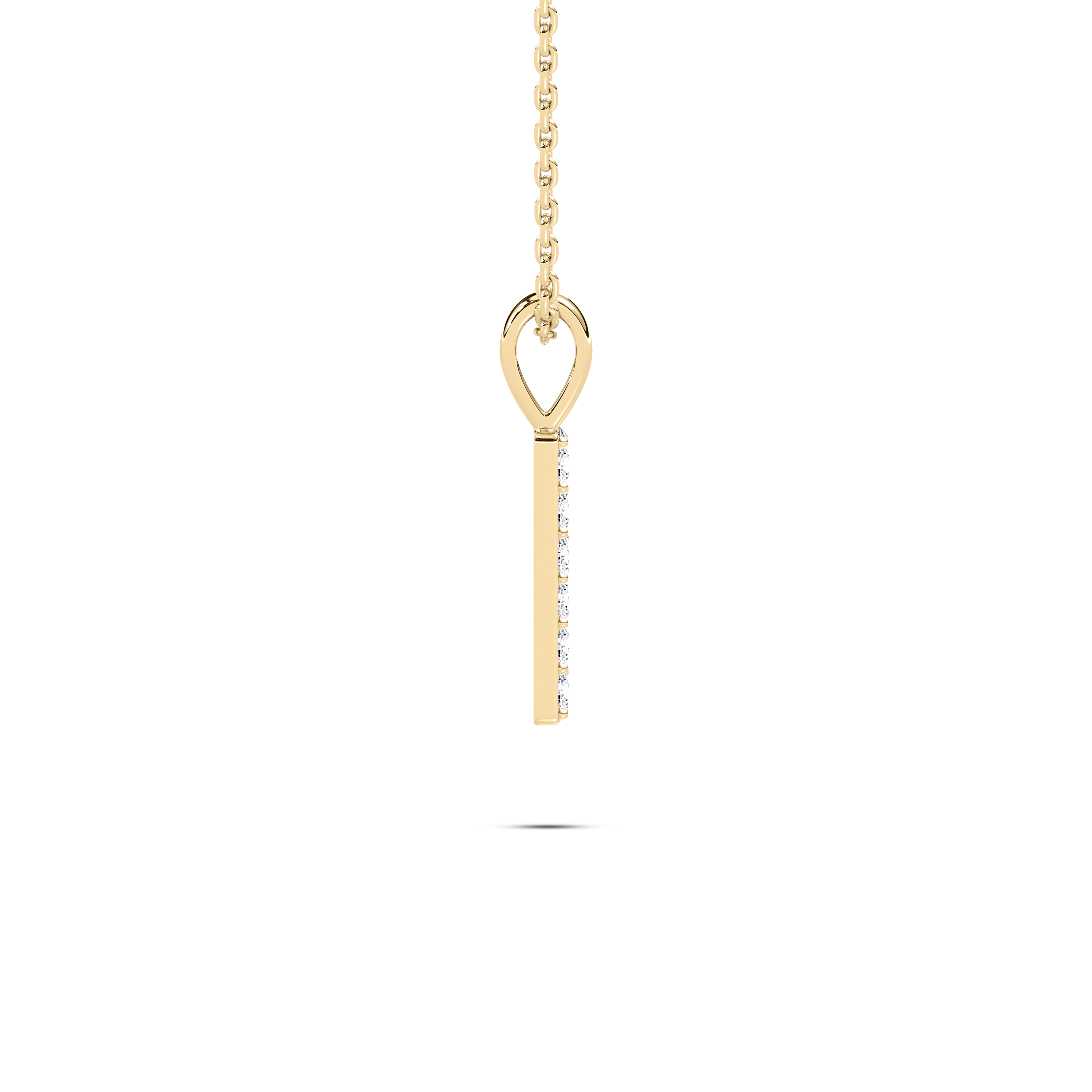 K Initial Alphabet Diamond Pendant