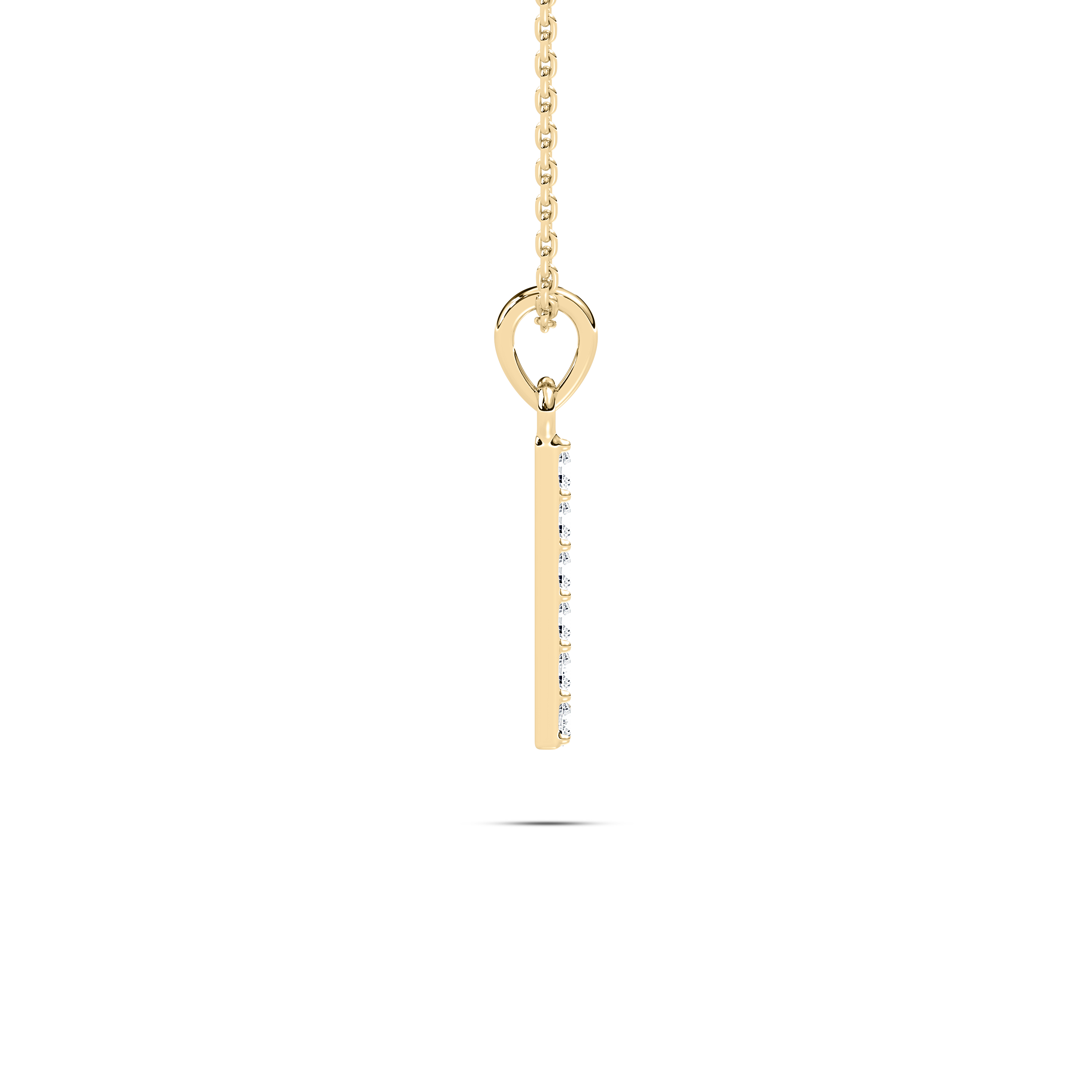 L Initial Alphabet Diamond Pendant