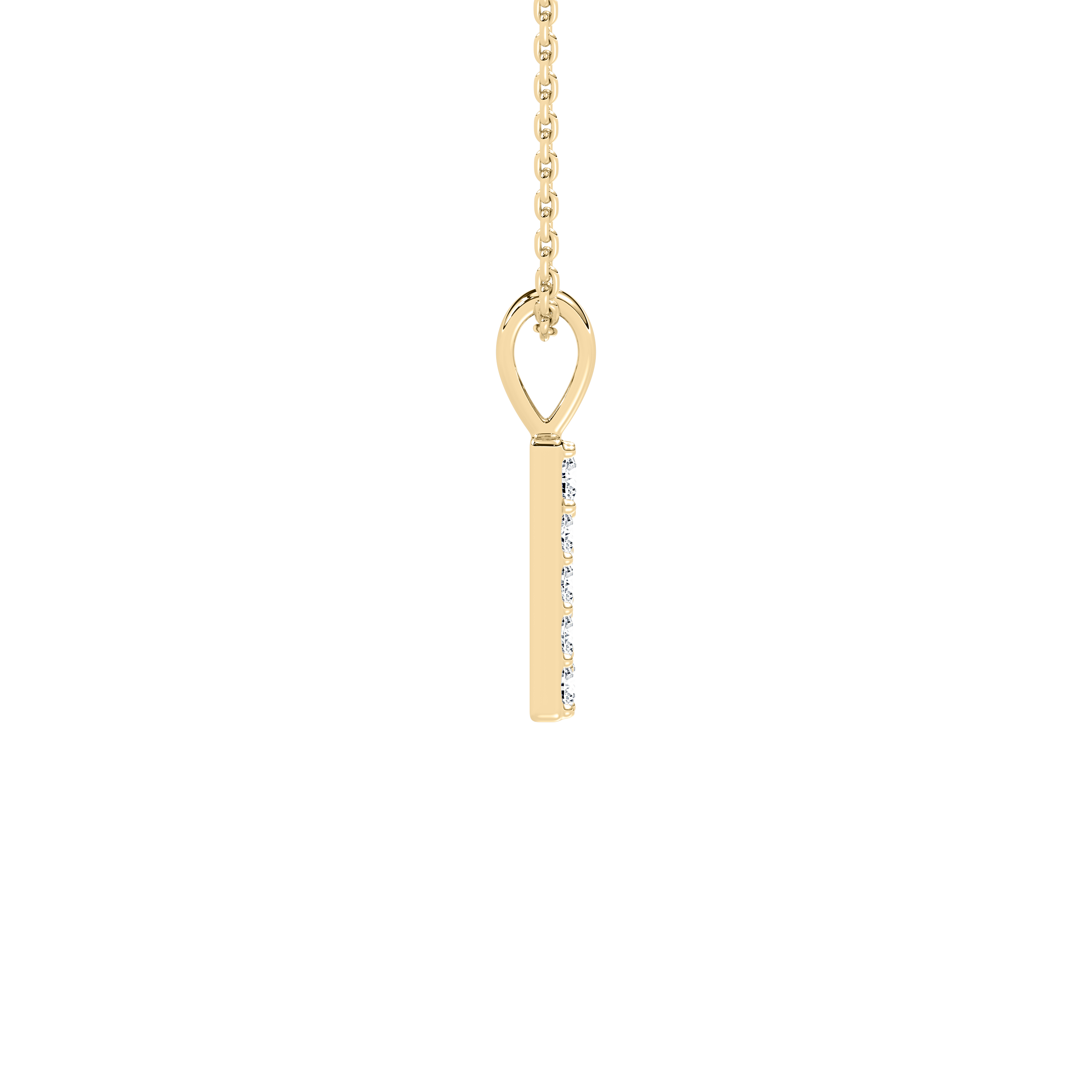N Initial Alphabet Diamond Pendant