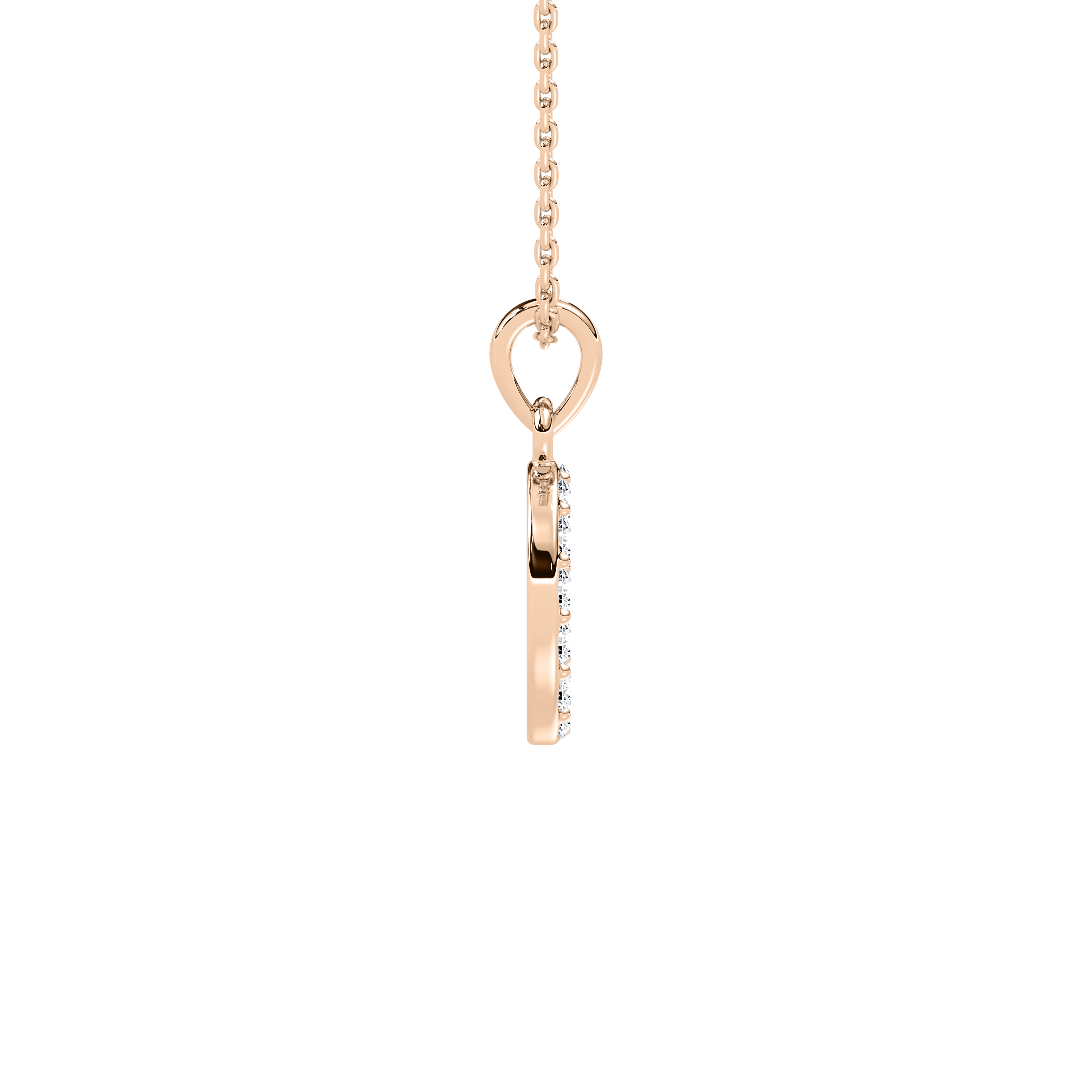 O Initial Alphabet Diamond Pendant