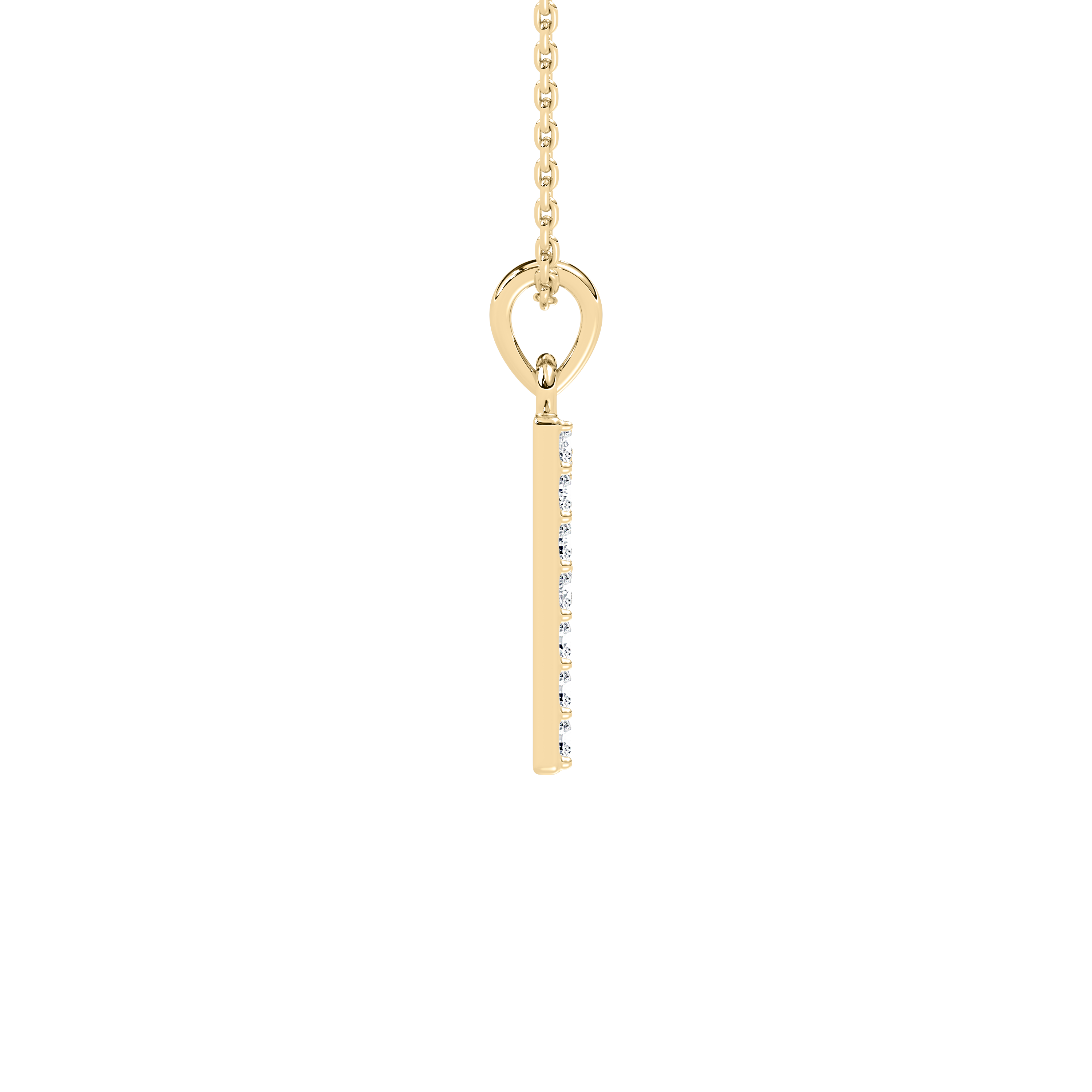 P Initial Alphabet Diamond Pendant