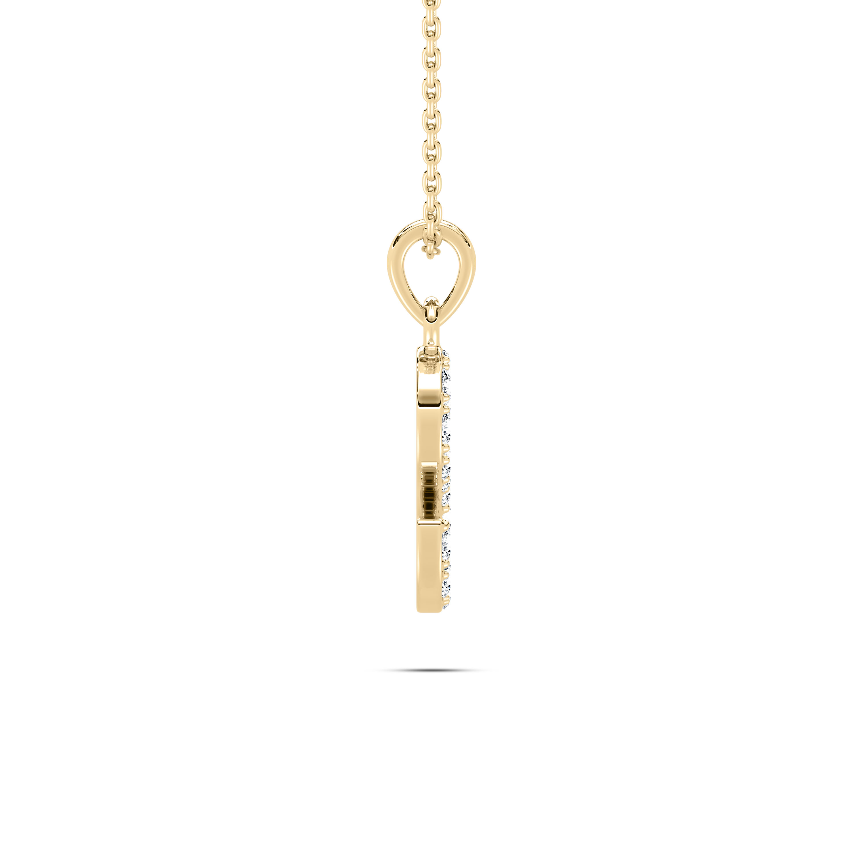 S Initial Alphabet Diamond Pendant