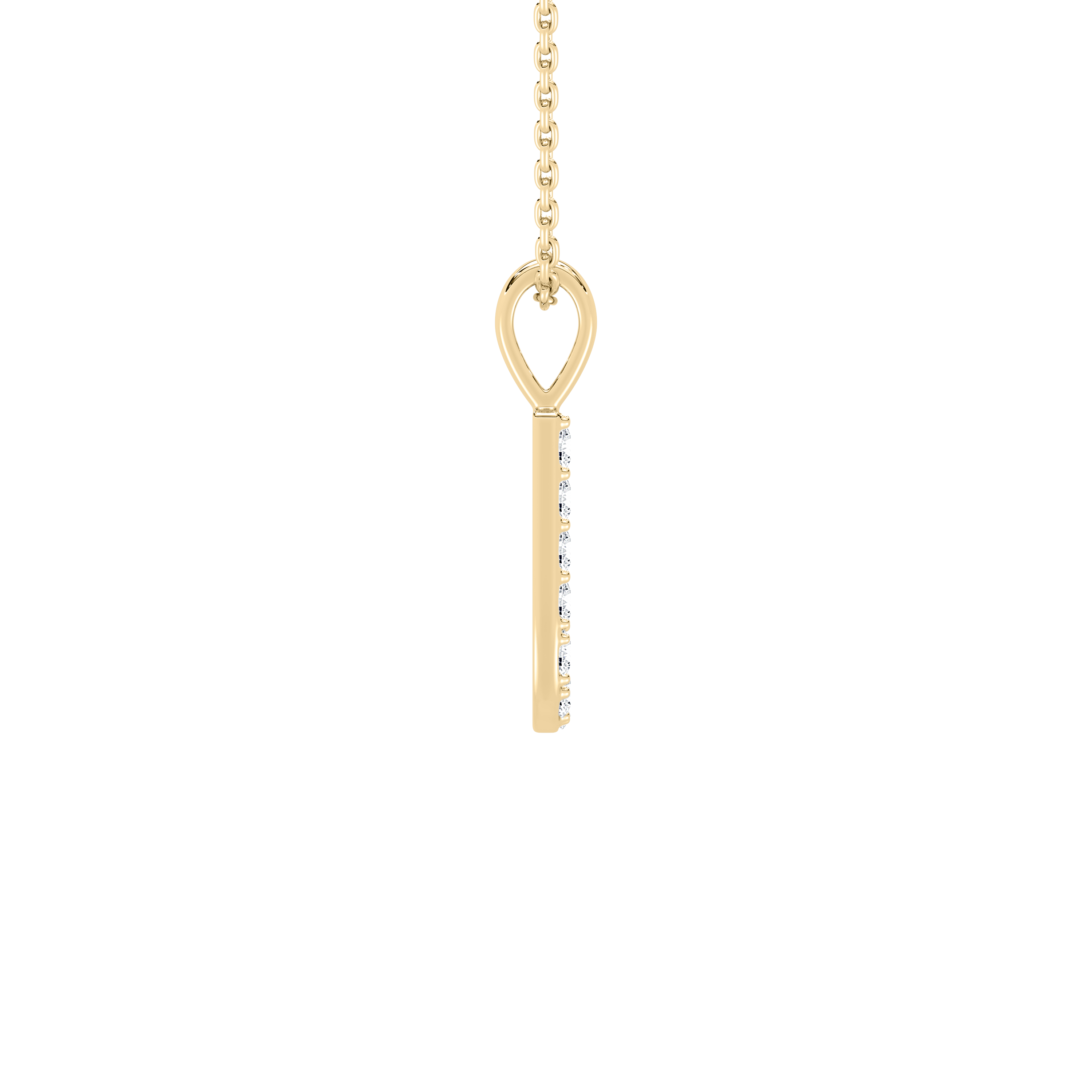 U Initial Alphabet Diamond Pendant
