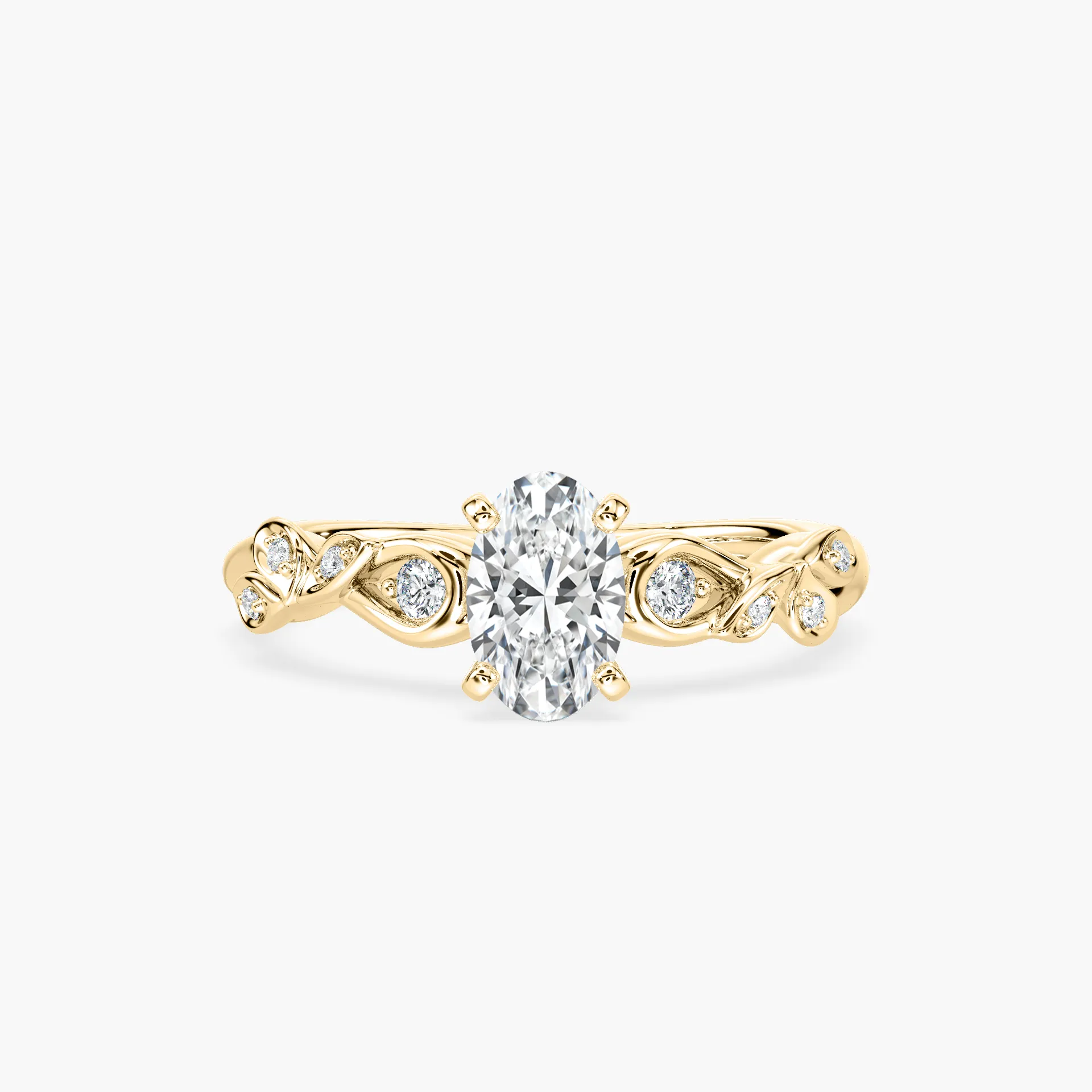 1 Carat Oval Classic Lab Diamond Ring