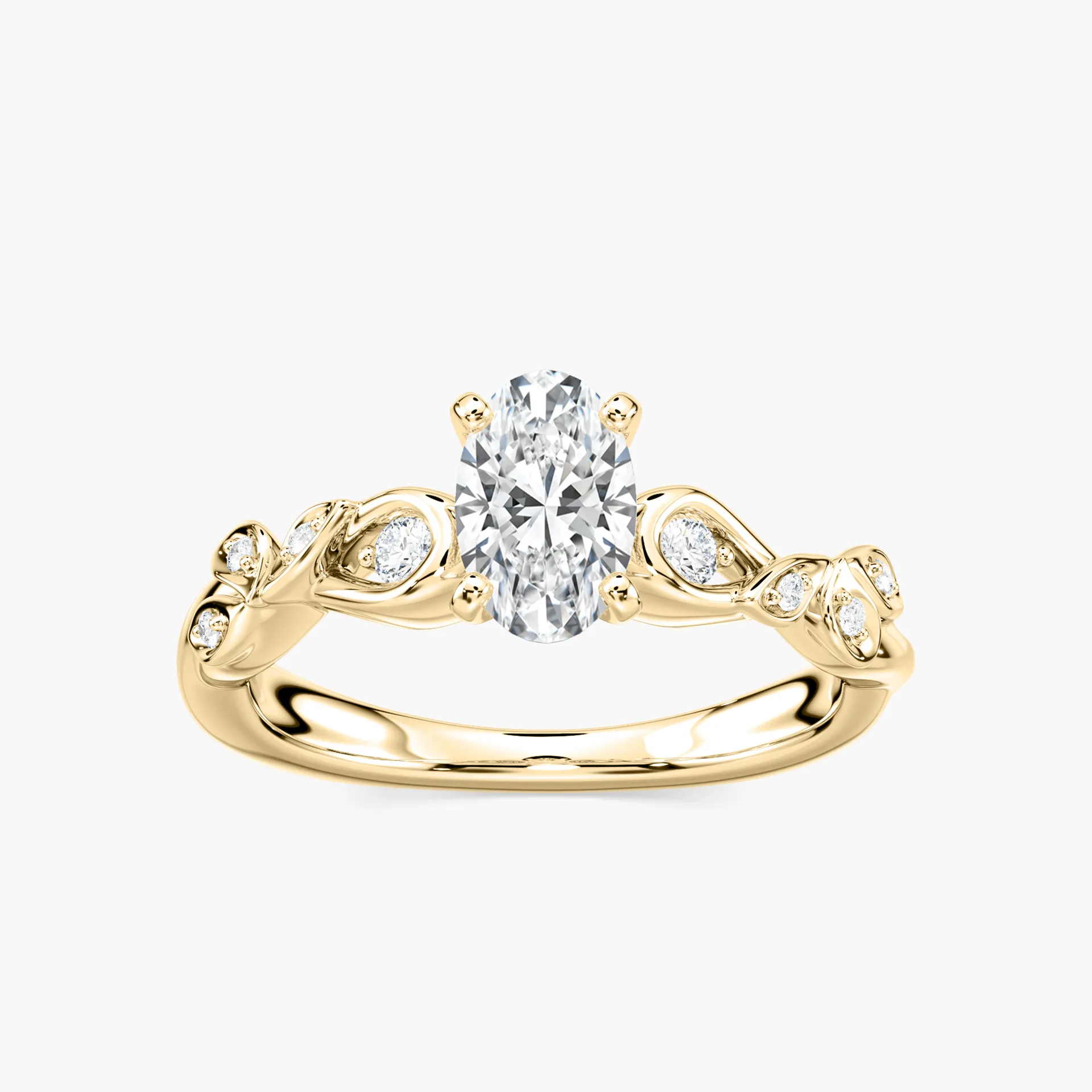 1 Carat Oval Classic Lab Diamond Ring