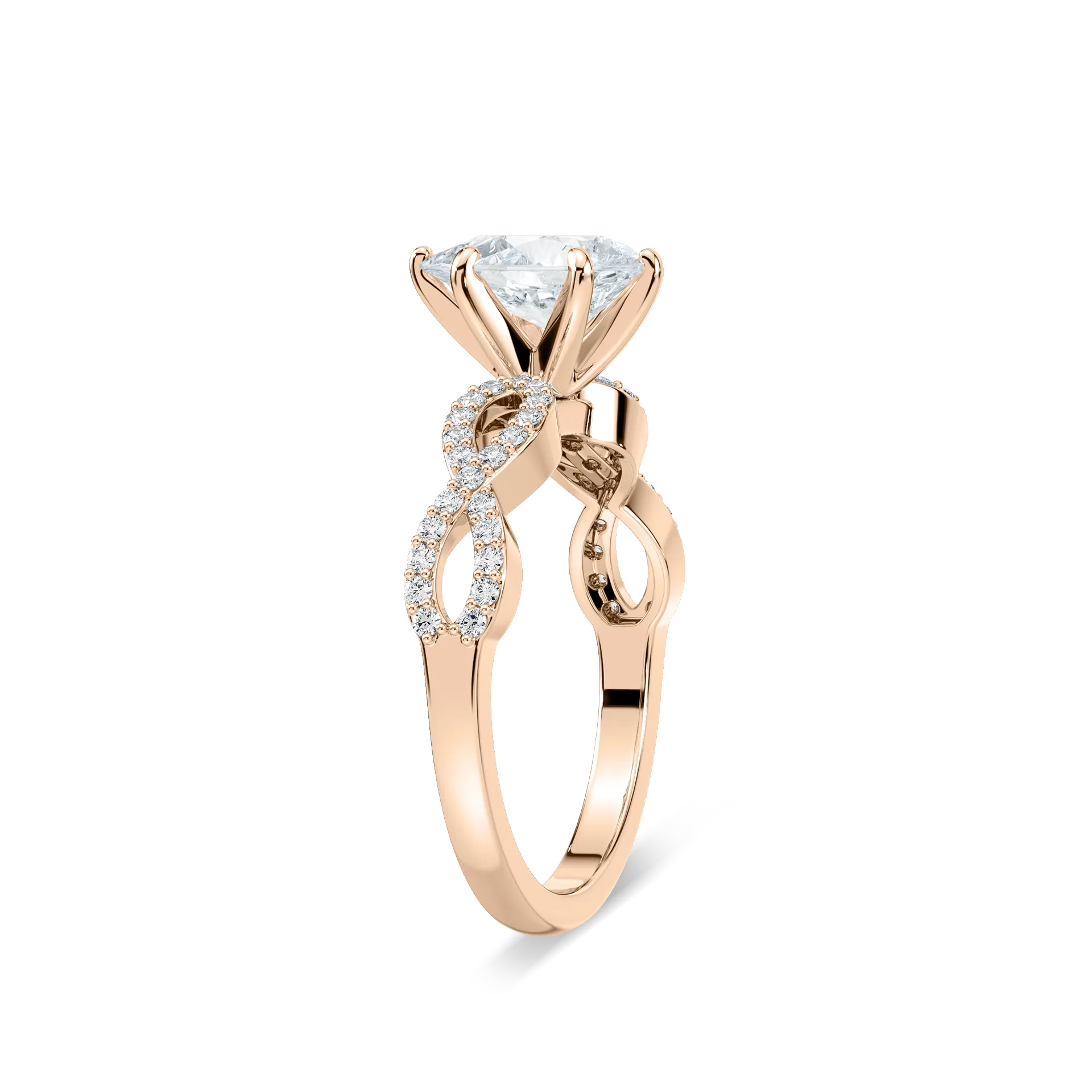 2 Carat Pear Diamond Allure Infinity Ring