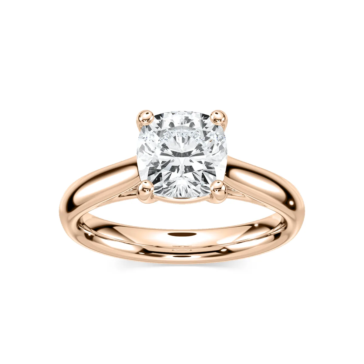 2 Carat Square Cushion Diamond Blonde Solitaire Ring