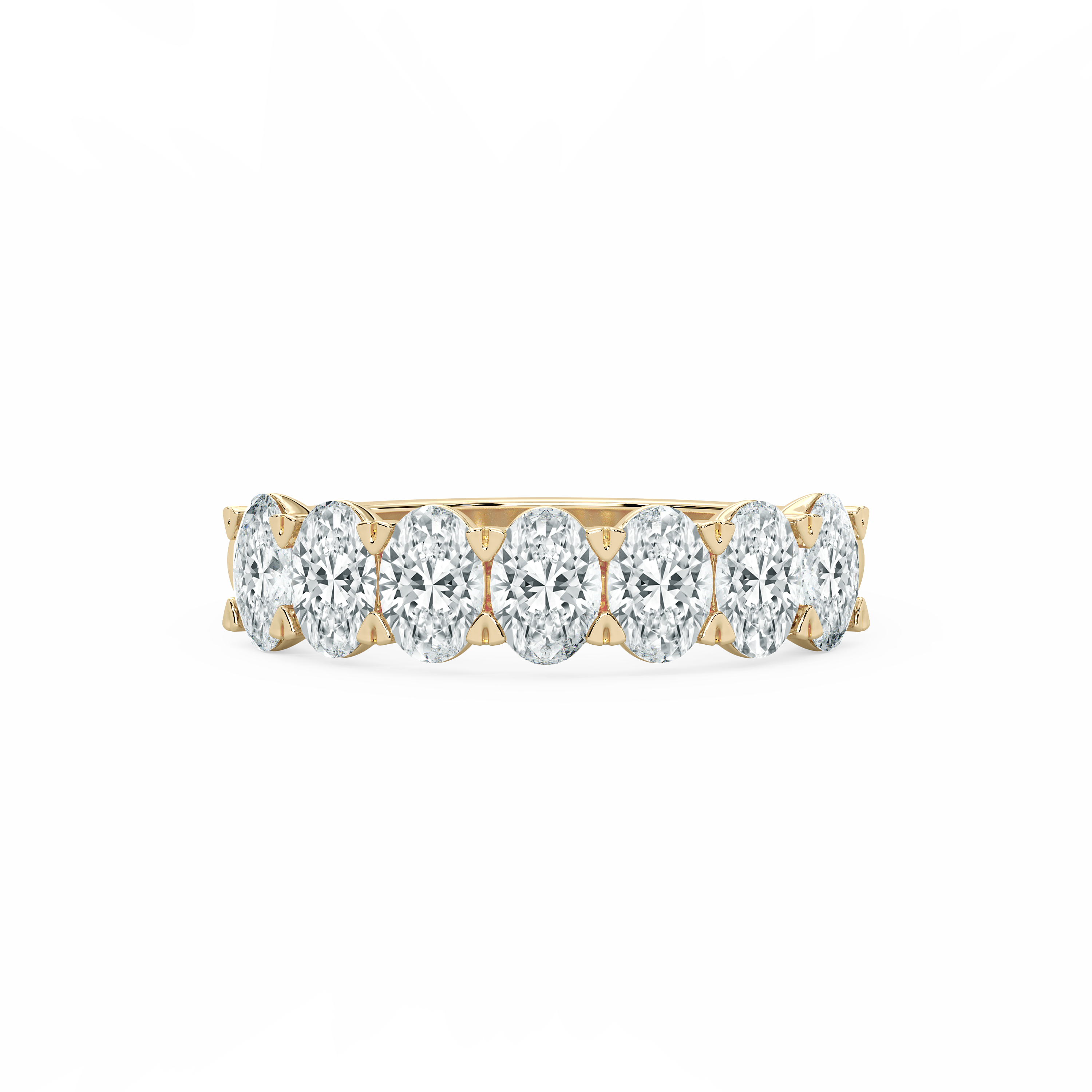 2 Carat Oval Diamond Cinder Seven Stone Band