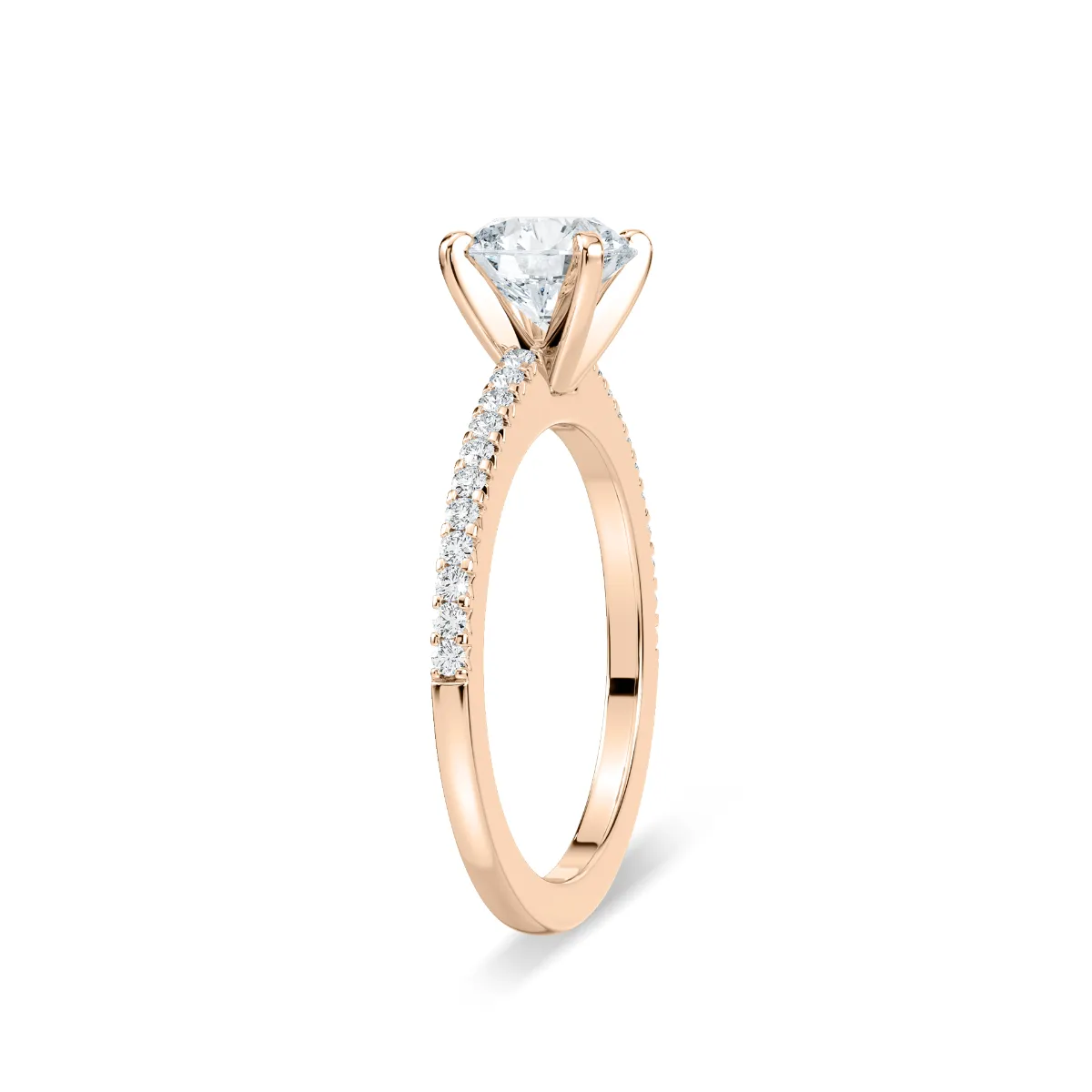 1 Carat Round Diamond Hope Accented Ring