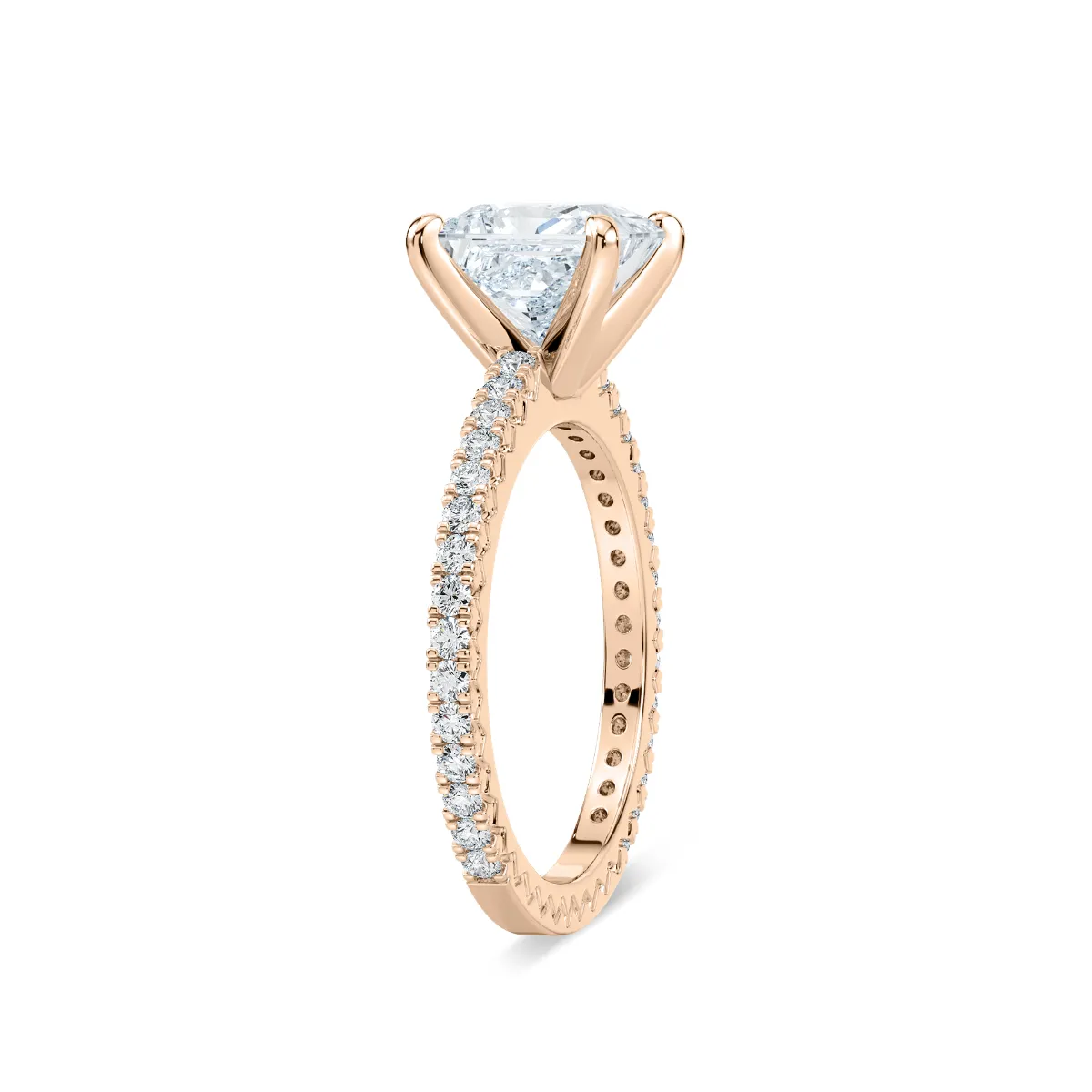 2 Carat Princess Diamond Marilyn Accented Ring