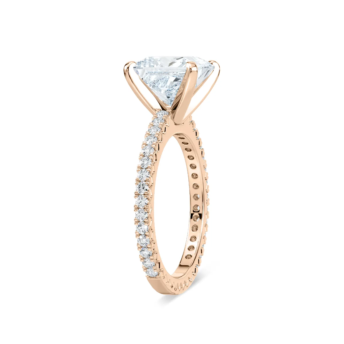 3 Carat Princess Diamond Marilyn Accented Ring