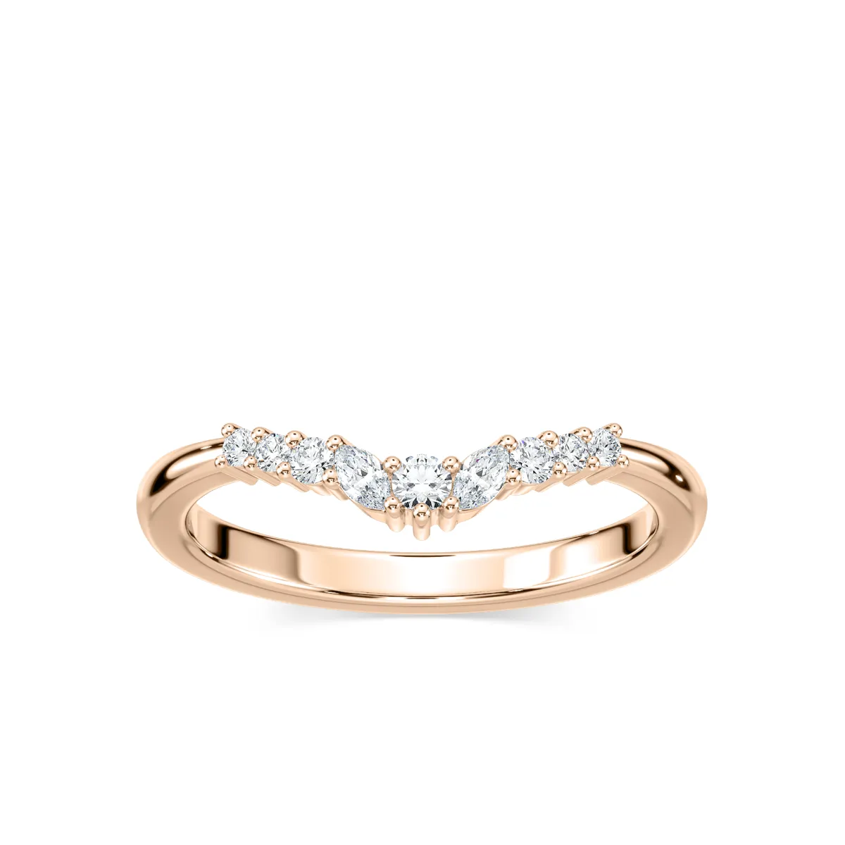 Round Diamonds Daydream Wedding Band  
