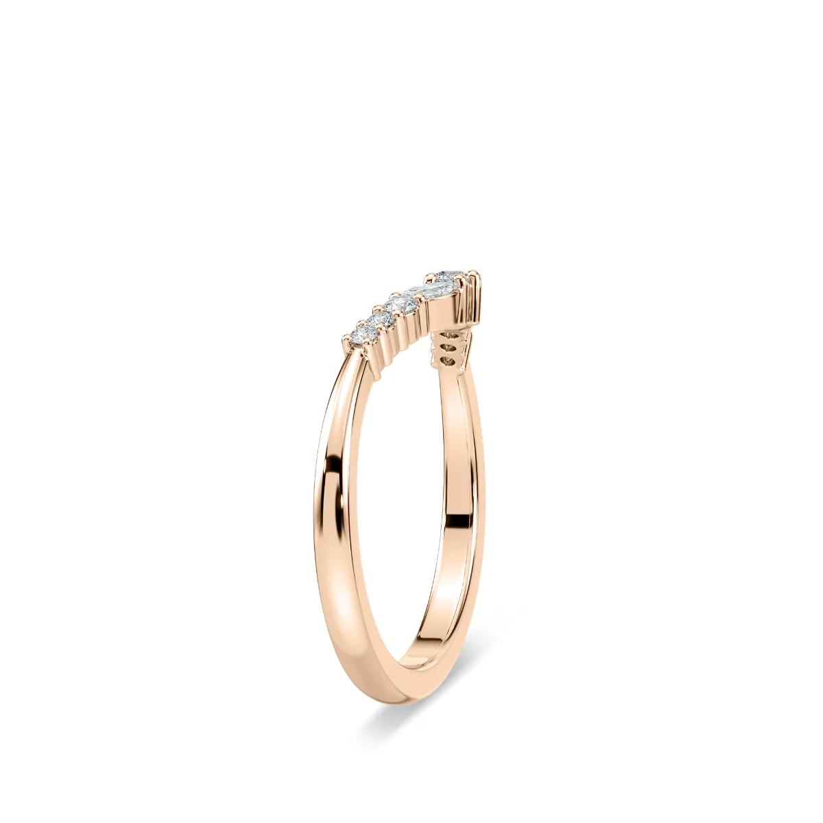 Round Diamonds Daydream Wedding Band  