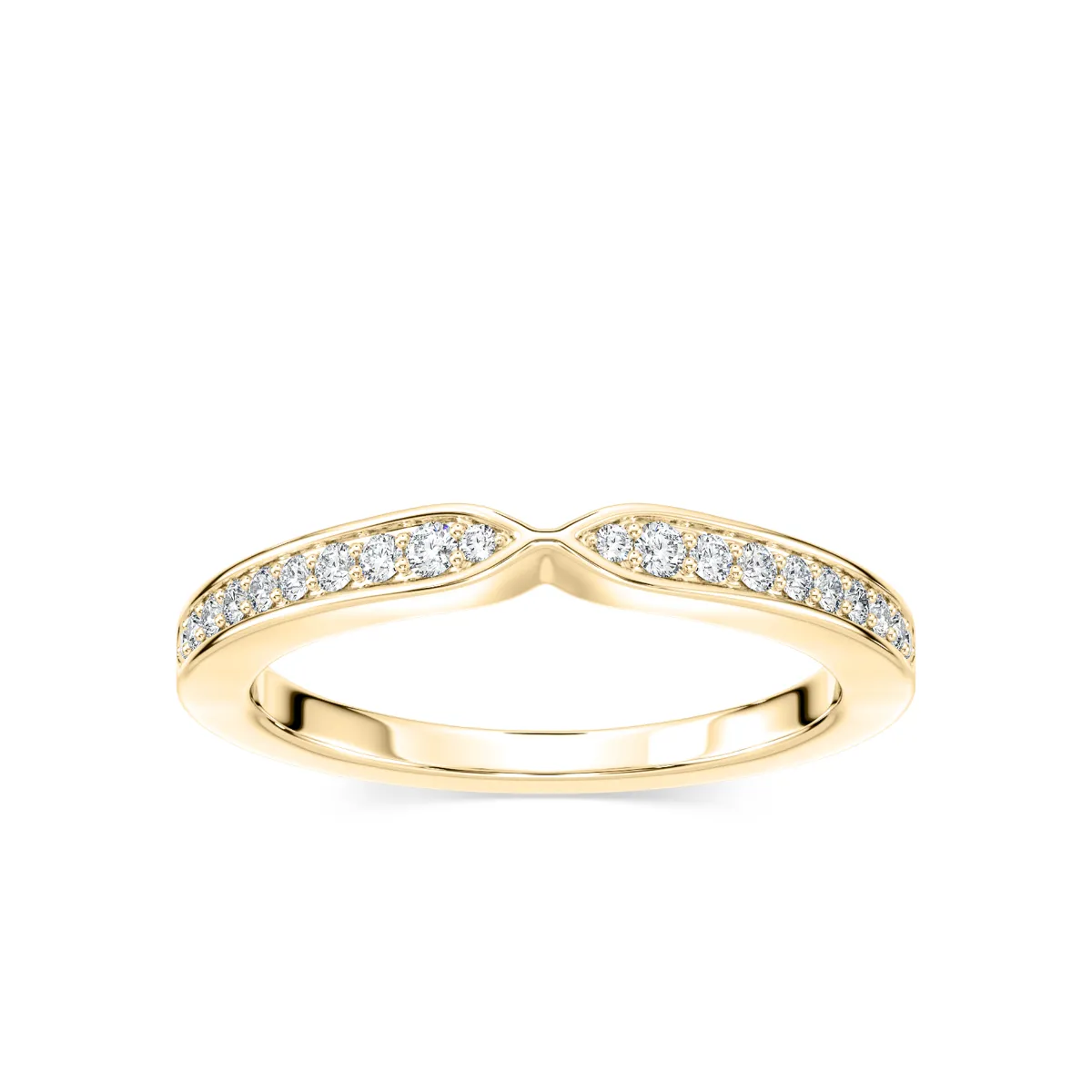 Round Diamonds Unity Wedding Band
