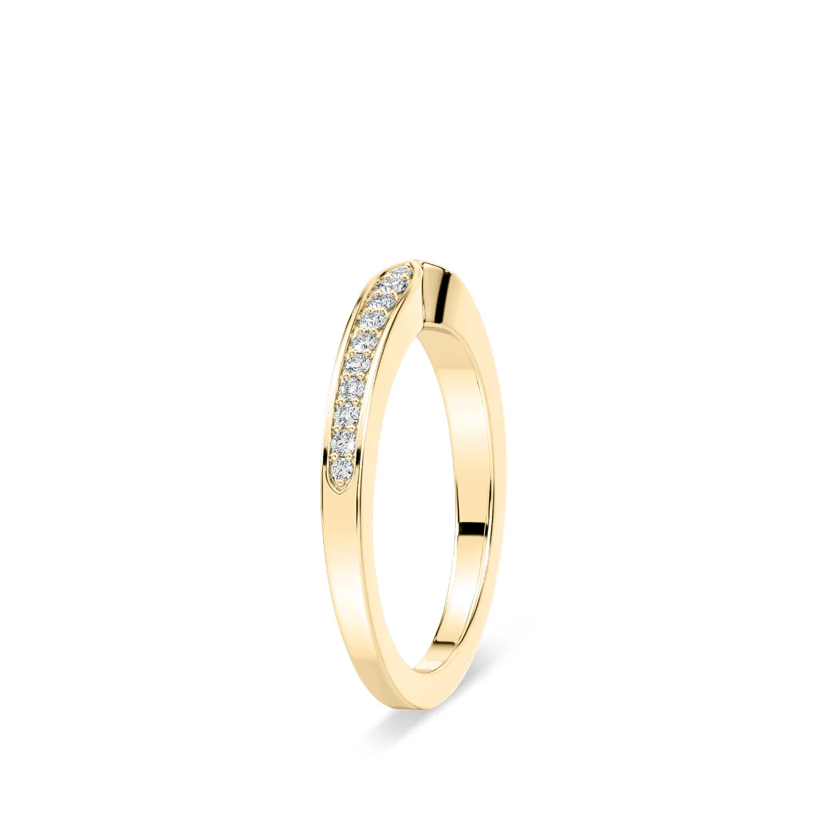 Round Diamonds Unity Wedding Band