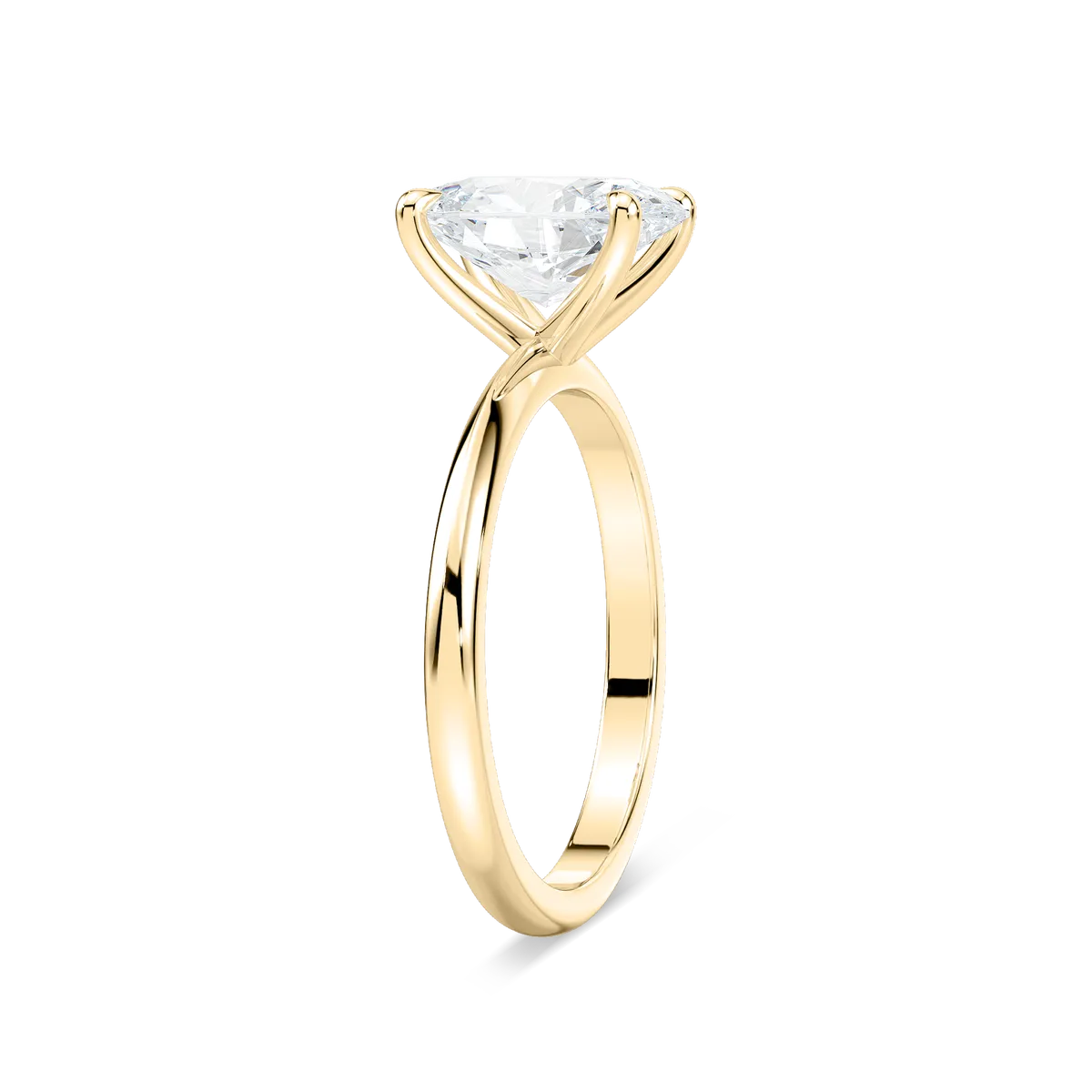 2 Carat Oval Lab Diamond Solitaire Engagement Ring