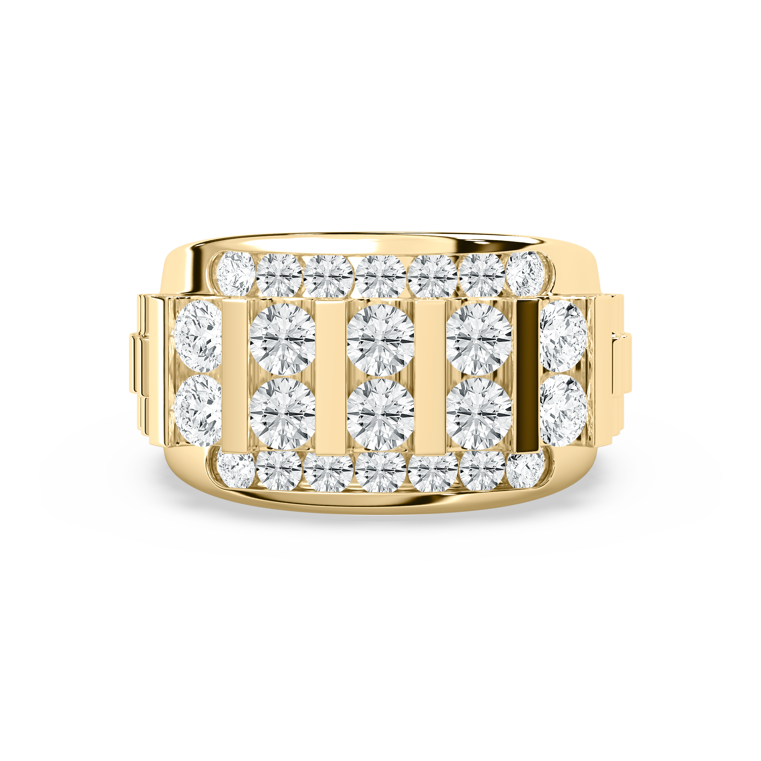 3 Carat Round Diamond Daveigh Men Ring