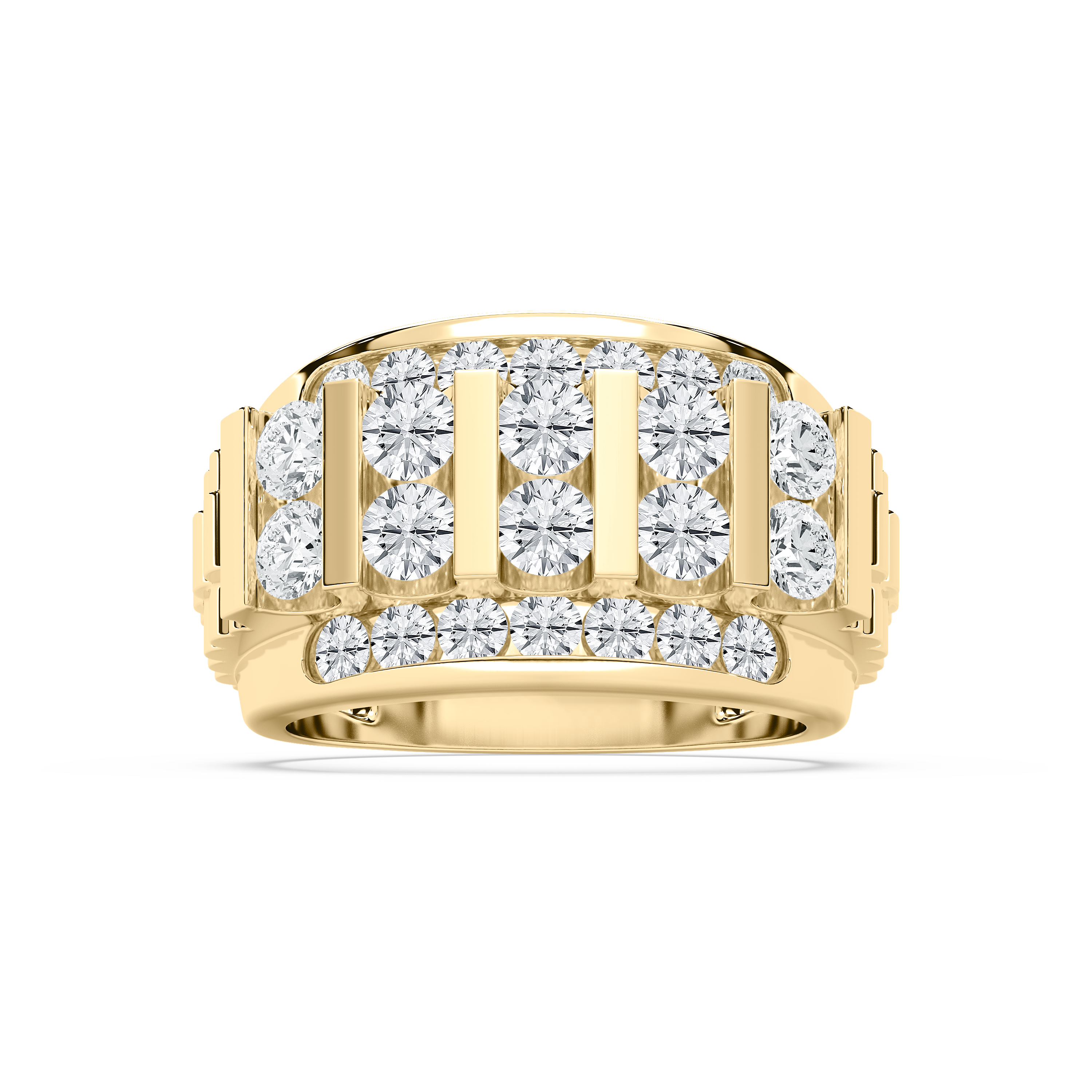 3 Carat Round Diamond Daveigh Men Ring
