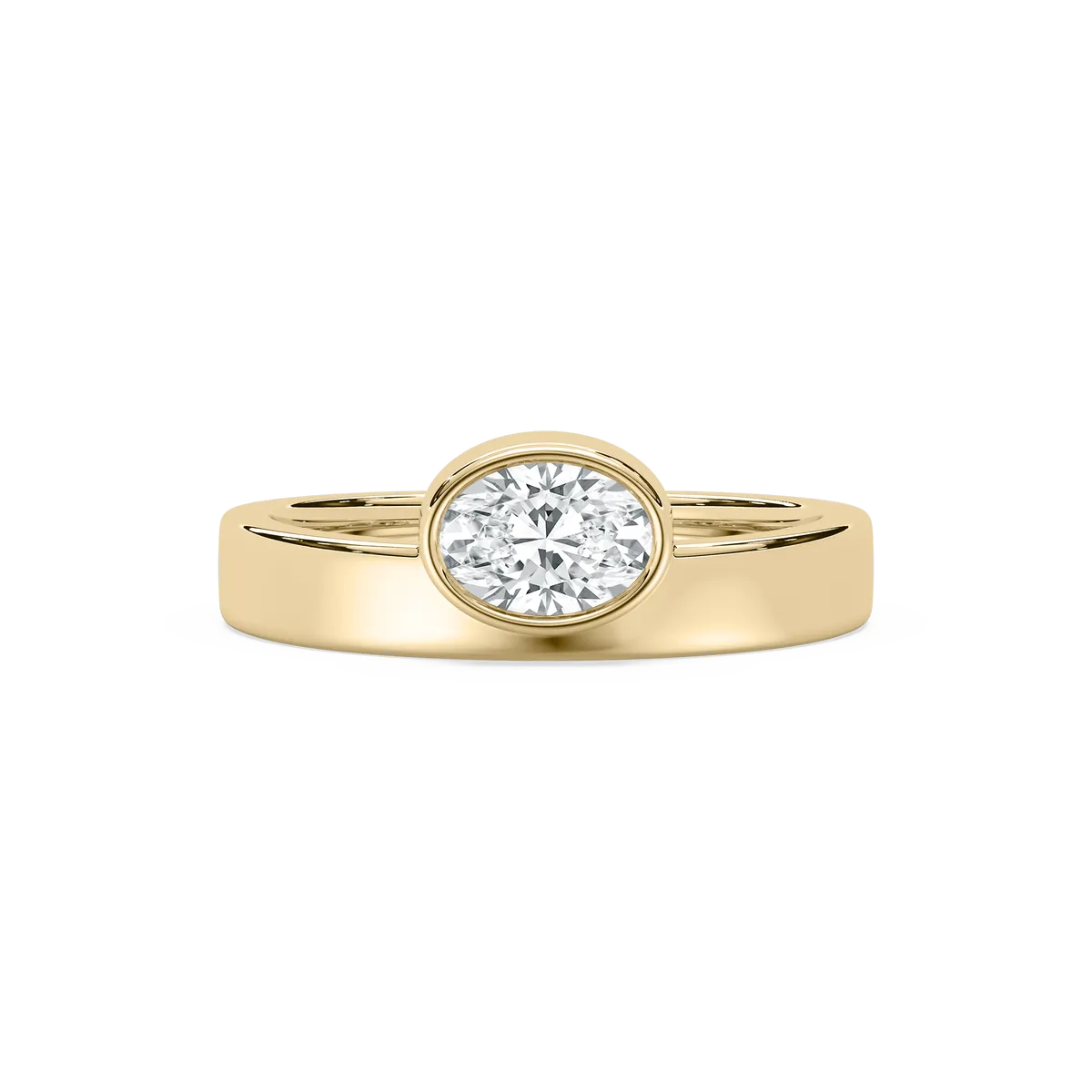 Oval Cut Lab-Grown Diamond Solitaire Ring