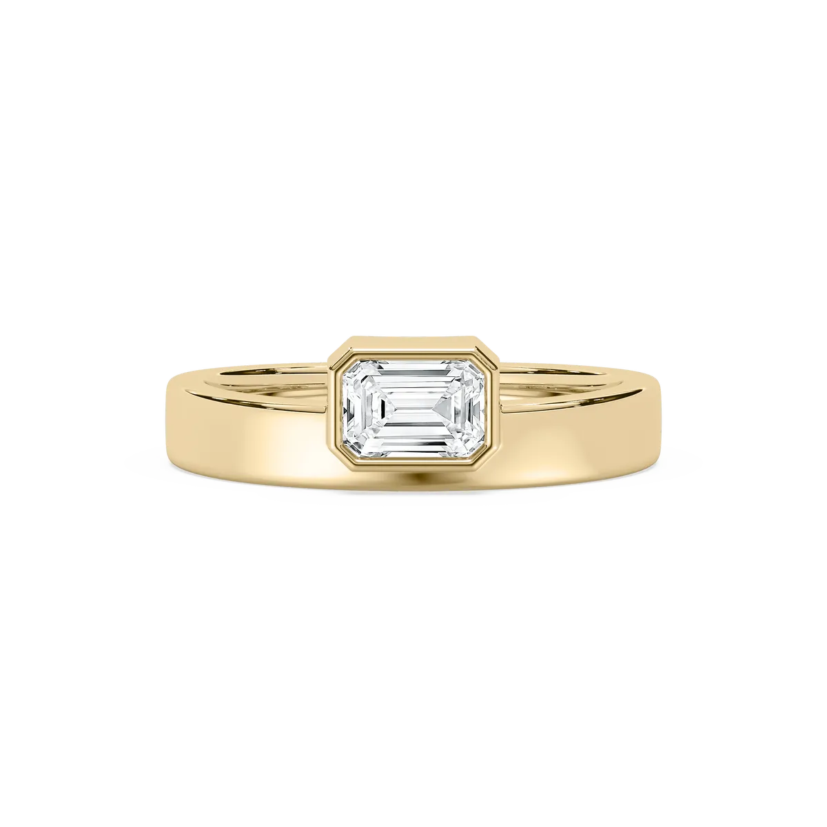 Emerald Cut Lab-Grown Diamond Solitaire Ring