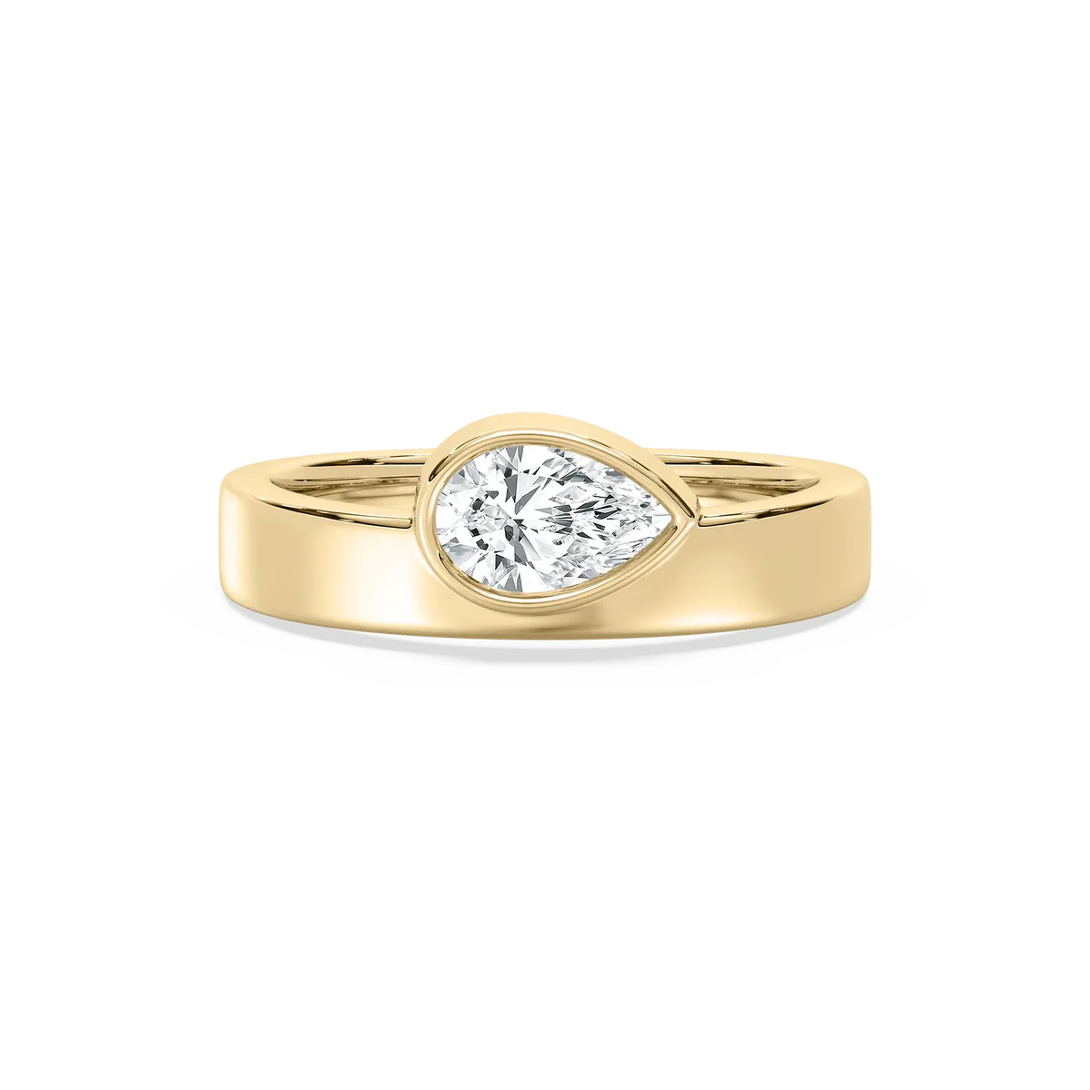 Pear Cut Lab-Grown Diamond Solitaire Ring