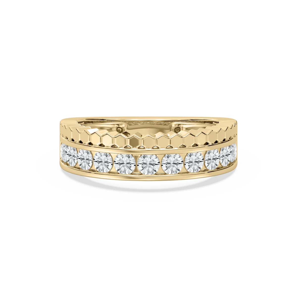 1 Carat Round Diamond Azela Pave Eternity Band