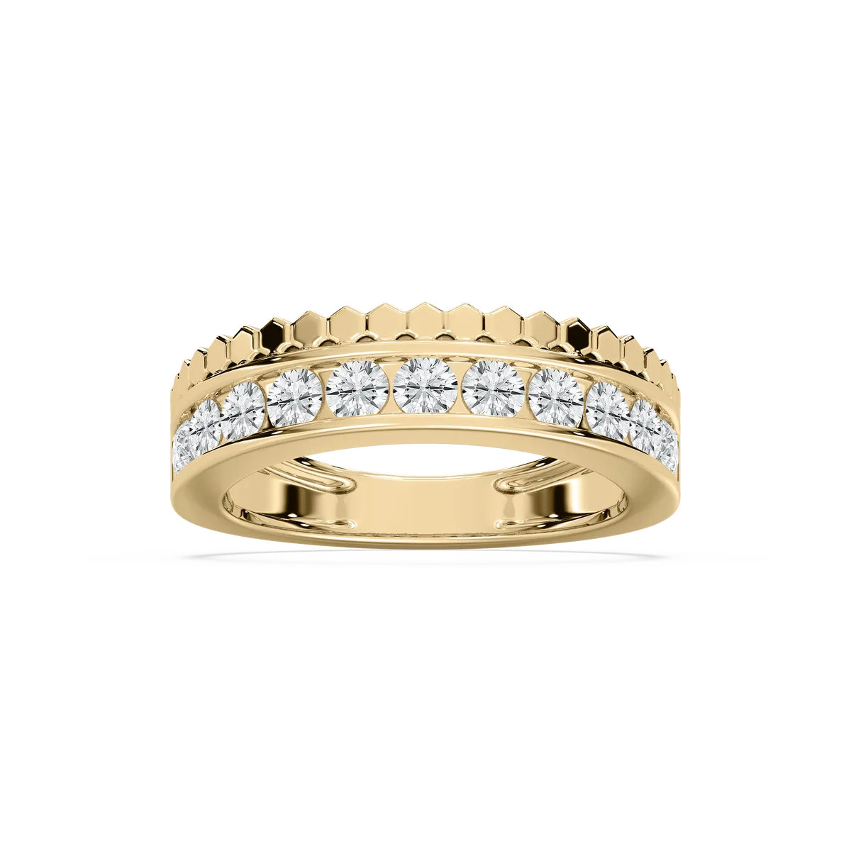1 Carat Round Diamond Azela Pave Eternity Band